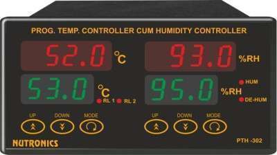 Prog. Temperature With Humidity Controller 4 Digit and PTH = 302  RS 232 interface 192 x 96